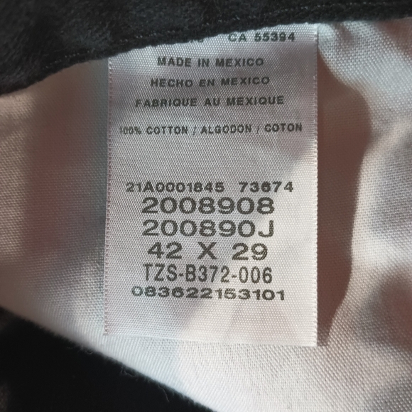 Lee Regular Fit Black Denim Straight Leg Jean Size 42x29 - Picture 11 of 12